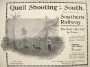 1898 Southern Railway Ad ~ Quail Shooting in the South