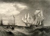 Battleships at Spithead ~ Antique Print