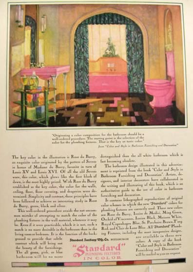1929 Standard Plumbing Ad ~ Andrew Loomis