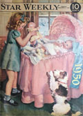 1949 Star Weekly Cover ~ Child with Doll & Baby