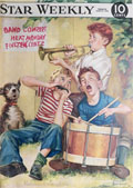 1946 Star Weekly Cover ~ Kids Practice for Band Concert