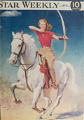 1948 Star Weekly Cover ~ Woman Archer on Horse