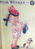 1948 Star Weekly Cover ~ Child Applies Lipstick ~ Charles Twelvetrees