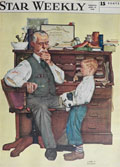 1950 Star Weekly Cover ~ Boy Takes Dog to Doctor