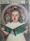 1946 Star Weekly Cover ~ Church Child Sings Christmas Carols
