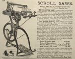 1884 Antique Miller's Falls Scroll Saw Ad ~ Lester Saw