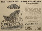 1880 Antique Wakefield Rattan Baby Carriage Ad ~ Scroll & Star