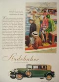 1929 Studebaker Ad ~ Harvard Yale Boat Races, New London, Ct.