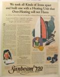 1925 Sunbeam Iron Ad ~ Won't Over Heat