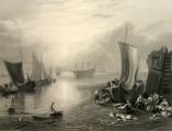 Fishing Boats in the Mist ~ Antique Print ~ J.M.W. Turner