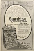 1915 Sunshine Biscuits Ad ~ Biscuit Display Rack
