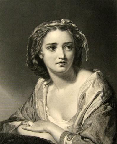 Portrait of Beautiful Young Woman ~ Antique Print