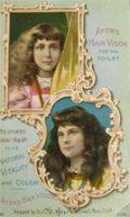 Ayer's Hair Vigor Trade Card ~ Two Girls with Long Hair