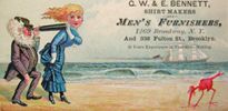 GW&E Bennett Clothing, Brooklyn ~ Trade Card Beach Series Lot of 5