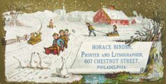 Horace Binder Printer, Lithographer, Phila ~ Trade Card Lot of 3