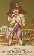 Lot of 2 Trade Cards ~ Boston Branch Grocery, Springfield, MA