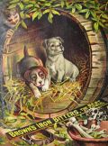 Brown's Iron Bitters Tonic Trade Card ~ Dogs in a Barrel