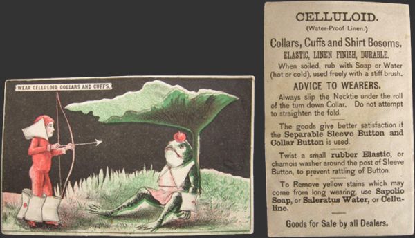 Celluloid Collars & Cuffs Trade Card ~ Archer Shoots Apple on Frog's Head