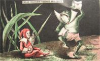Celluloid Collar & Cuffs Trade Card ~ Dancing Frog