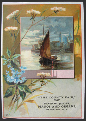 David Jagger Pianos & Organs Trade Card ~ Newburgh, NY
