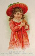 Girl Eats Dougherty's Mince Meat Pie Trade Card