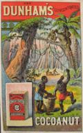 Dunham's Concentrated Coconut Trade Card ~ Monkey Throws Cocoanuts