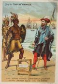 Empire Wringer Washer Trade Card ~ Christopher Columbus, Indians