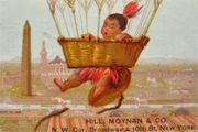 Hill Moynan Dress Trimming Trade Card ~ Indian Boy in Air Balloon