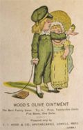 Hood's Olive Ointment Trade Card ~ Children with Spinning Top