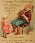 Horsford's Acid Phosphate Trade Card ~ Man Plays Accordion