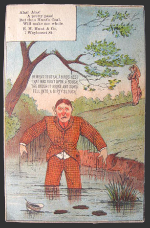 E.M. Hunt & Co. Coal Trade Card ~ Providence RI