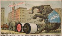 Willimantic Thread Trade Card ~ Jumbo Elephant