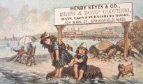 Henry Keyes Men's & Boys Clothing Trade Card ~ Springfield, MA