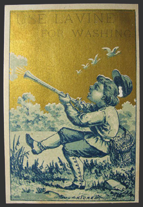 Lavine Soap Trade Card ~ Hunter Shoots Geese