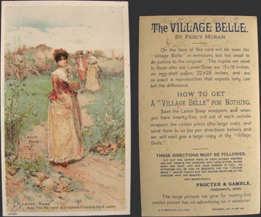Lenox Soap Trade Card ~ Percy Moran Art