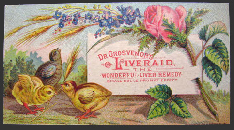 Dr. Grosvenor's Liveraid Trade Card