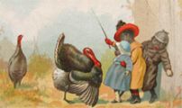 M&S Pianos Trade Card ~ Black Mom Protects Kids from Turkey