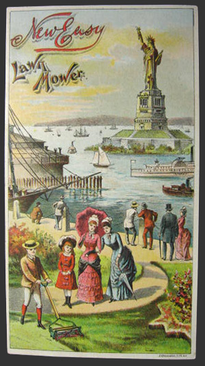 New Easy Lawn Mower Trade Card ~ Statue of Liberty