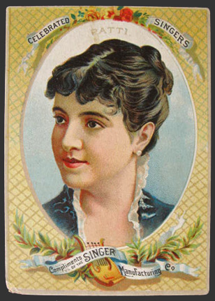 Singer Sewing Machine Trade Card ~ Adelina Patti
