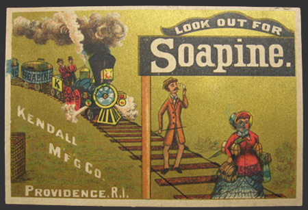 Soapine Trade Card ~ Railroad Train