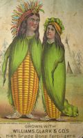 Williams, Clark & Co Fertilizer Trade Card ~ Corn Body Indians