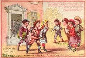 Antique Trade Card ~ Diamond Dyes, School Kids ~ Farmington, NH