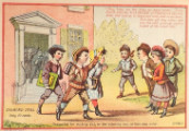 Antique Trade Card ~ Diamond Dyes, School Kids ~ Epsom, NH