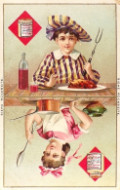 Antique Trade Card ~ Liebig Playing Card ~ Cooks Chefs
