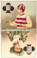 Antique Trade Card ~ Liebig Playing Card ~ Jockey, Girl w/Binoc