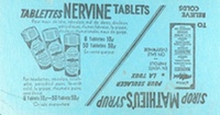 Vintage Ink Blotter ~ Nervine Tablets & Mathieu's Syrup