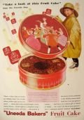 1930 Nabisco Uneeda Bakers Ad ~ Fruit Cake