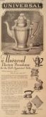 1929 Universal Percolator, Toaster, Waffle Iron Ad