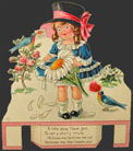 Vintage Moving Eyes Mechanical Valentine ~ He Loves, He Loves Me Not