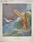 1917 Life (Humor) Magazine Cover ~ Mermaid & Submarine
